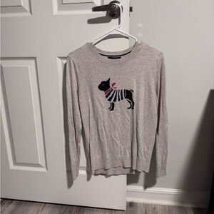 Banana republic tan Sweater with dog Design size M